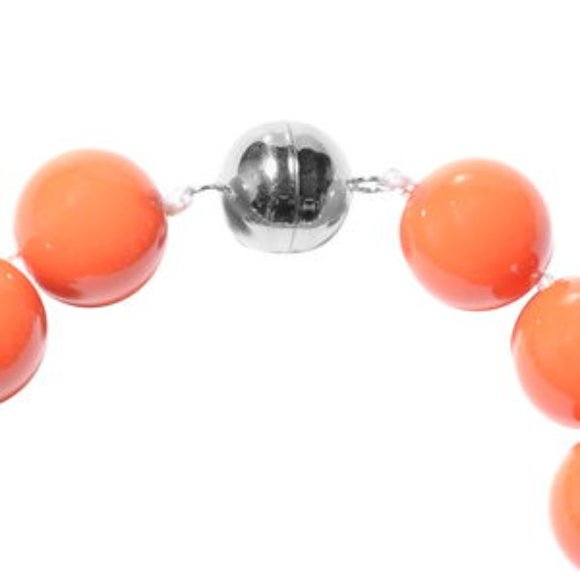 Living Coral Shell Pearl 15-17mm Necklace 20 Inches in Rhodium Over Sterling Sil - Picture 3 of 6
